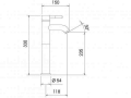La Torre izlietnes jaucējkrāns Tower Tech 12501TC